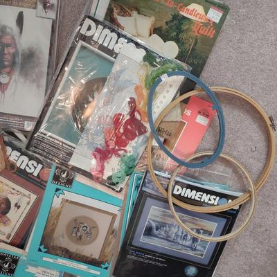 NEEDLEPOINT KITS AND HOOPS