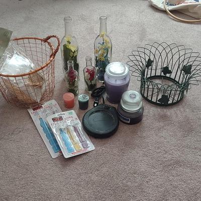 BASKETS, CANDLES, BOTTLES AND MORE