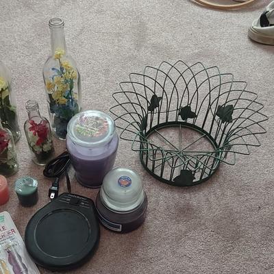 BASKETS, CANDLES, BOTTLES AND MORE