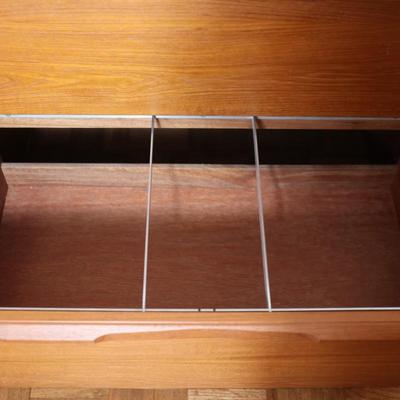 Denka Danish Teak Chest 3 Drawer File Cabinet
