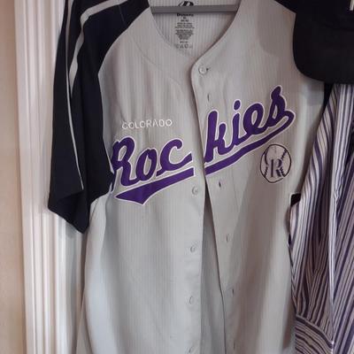 MEN'S COLORADO ROCKIES SHIRTS AND HAT(L & XL)