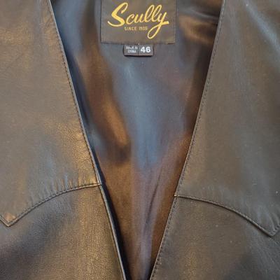 SCULLY LEATHER VEST & HARLEY DAVIDSON SHIRTS