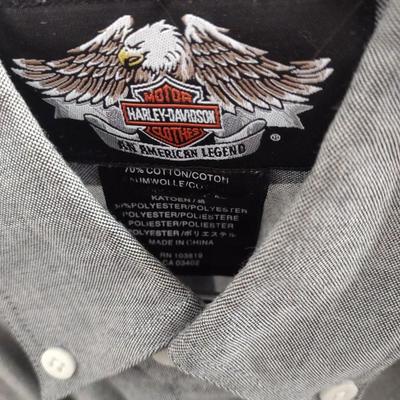SCULLY LEATHER VEST & HARLEY DAVIDSON SHIRTS