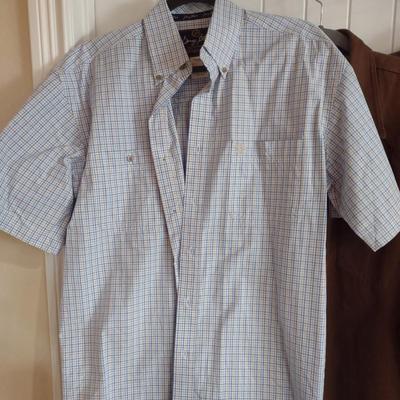 MEN'S ROPER JACKET & 2 SHIRTS (L)
