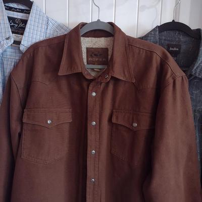 MEN'S ROPER JACKET & 2 SHIRTS (L)