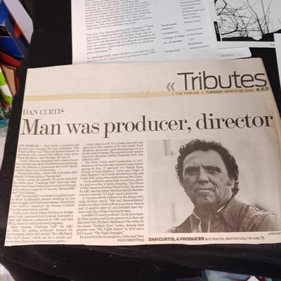 "DARK SHADOWS" PRODUCTION NOTES AND 8X10 PHOTOS