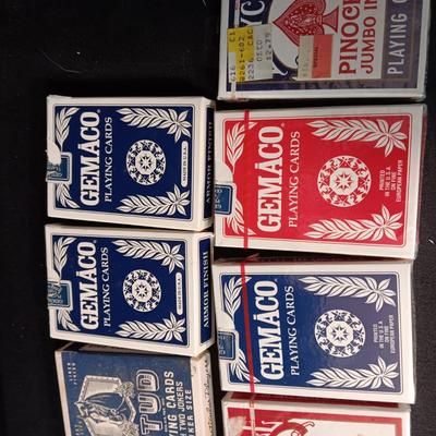 6 NEW AND 5 USED DECKS OF CARDS