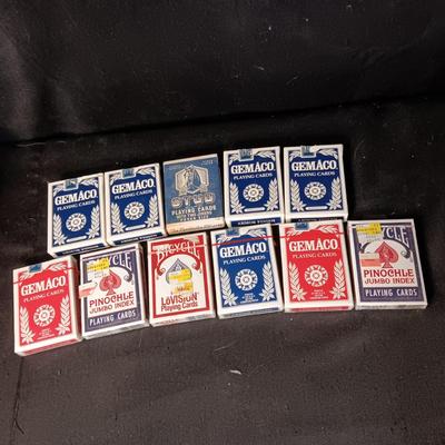 6 NEW AND 5 USED DECKS OF CARDS