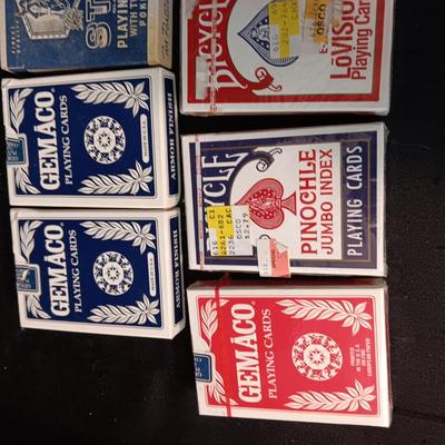 6 NEW AND 5 USED DECKS OF CARDS