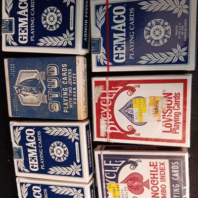 6 NEW AND 5 USED DECKS OF CARDS