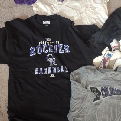 COLORADO ROCKIES SHIRTS SIZE L -XL BASEBALL CAP