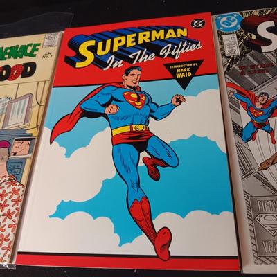 THICK SUPERMAN COMIC BOOK AND 2 OTHER COMIC BOOKS