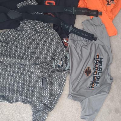 MENS HARLEY-DAVIDSON SHIRTS SIZE L- XL , HARLEY DAVIDSON SUSPENDERS