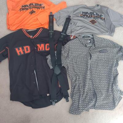 MENS HARLEY-DAVIDSON SHIRTS SIZE L- XL , HARLEY DAVIDSON SUSPENDERS