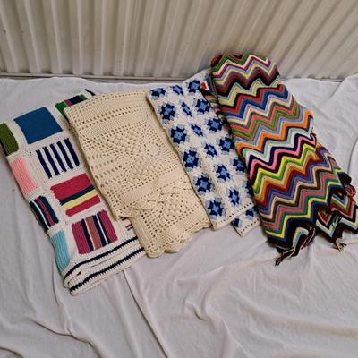 Collection of Hand-Knitted Throws (1050-SD)