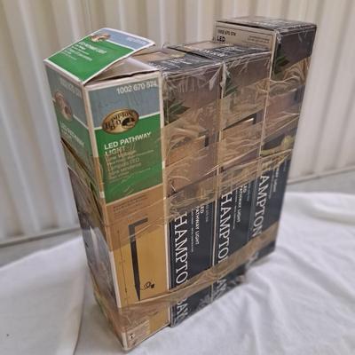 Four NIB Hampton Bay LED Pathway Lights (1050-SD)