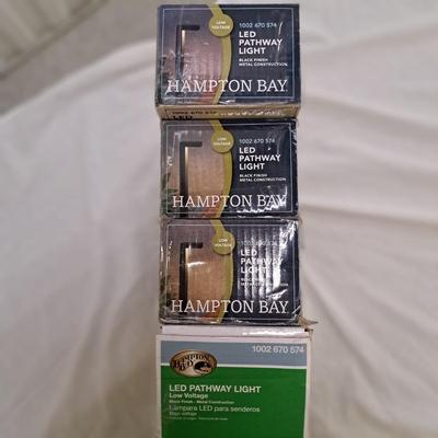 Four NIB Hampton Bay LED Pathway Lights (1050-SD)