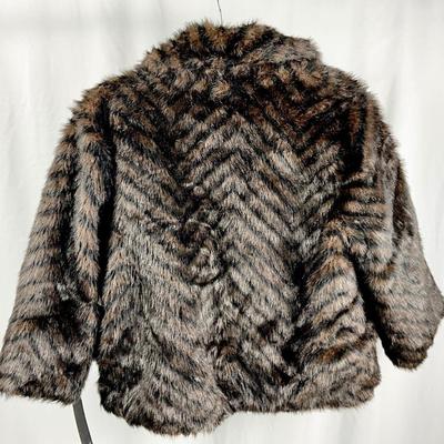 Lot K 400 NWT Mossimo Woman’s Faux Fur Swing Coat Variegated Mink & Two Pair of Heels