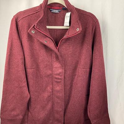 Lot N 401 NWT Lands’ End Quilted Vest & NWT Lands’ End Fleece Jacket & Paisley Plush/Sherpa Throw