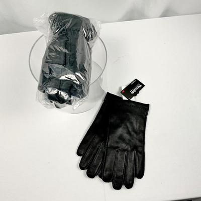 Lot N 403 J. Crew Black/Blue Plaid Varsity Bomber Jacket & Two NWT Pair of Gloves (1 leather pair)