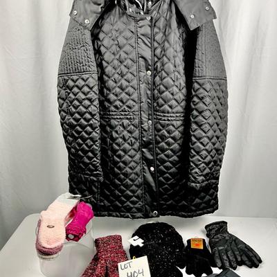 Lot N 404 MARC New York Tribeca Black Quilted Anorak Coat & A Variety of. Gloves & Mittens & more