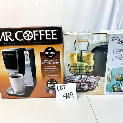 Lot R 409 NIB Mr. Coffee Keurig Brewed & NIB Gourmet Basics Adjustable Basket