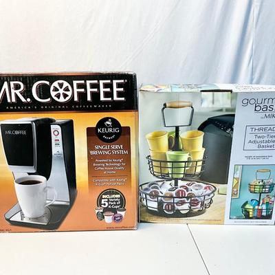 Lot R 409 NIB Mr. Coffee Keurig Brewed & NIB Gourmet Basics Adjustable Basket