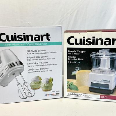 Lot S 418 NIB Cuisinart Power Advantage 5 speed Hand Mixer & Mini Prep Processor