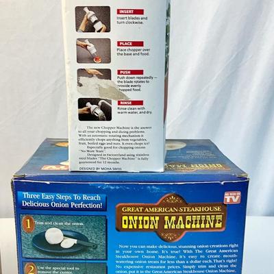 Lot S 421 Vintage in Box -Dazey Stripper, The Chopper Machine, Great American Steakhouse Onion Machine