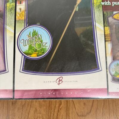 LOT 2A: 2006 Mattel Barbie Collector Pink Label Wizard of Oz Gift Set NRFB- Wicked Witch of the West, Glinda the Good Witch & Lullaby...