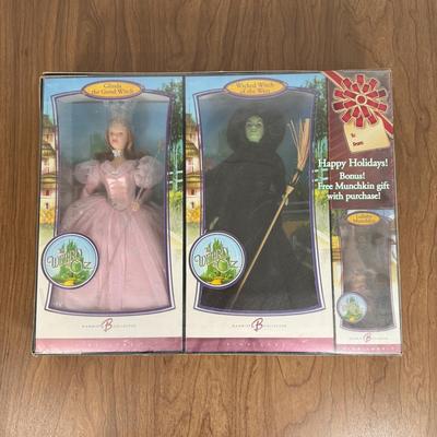 LOT 2A: 2006 Mattel Barbie Collector Pink Label Wizard of Oz Gift Set NRFB- Wicked Witch of the West, Glinda the Good Witch & Lullaby...