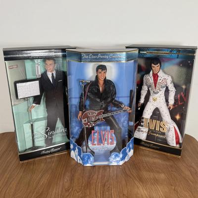 LOT 5A: 1998 Elvis Presley 30th Anniversary Barbie Collector's Edition & Mattel Timeless Treasures Collector Dolls - Elvis w/...