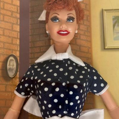 LOT 6A: Mattel Collector Dolls NRFB - Barbie Loves Elvis 2-Pack, 2004 Grease Sandy Doll & 2004 I Love Lucy Episode 45 'Sales...