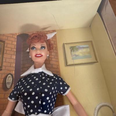 LOT 6A: Mattel Collector Dolls NRFB - Barbie Loves Elvis 2-Pack, 2004 Grease Sandy Doll & 2004 I Love Lucy Episode 45 'Sales...