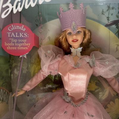 LOT 7A: 1999 Mattel Wizard of Oz Barbie & Kens - Glinda, Tin Man, Scarecrow & Cowardly Lion