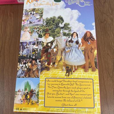 LOT 7A: 1999 Mattel Wizard of Oz Barbie & Kens - Glinda, Tin Man, Scarecrow & Cowardly Lion