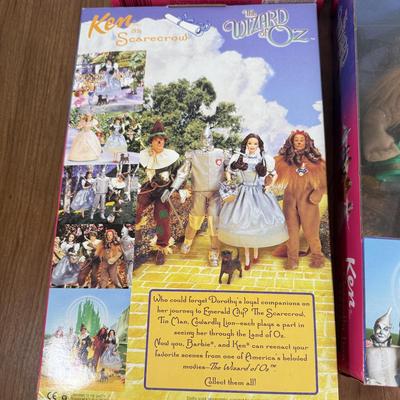 LOT 7A: 1999 Mattel Wizard of Oz Barbie & Kens - Glinda, Tin Man, Scarecrow & Cowardly Lion