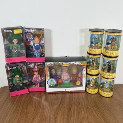 LOT 8A: 2006 Mattel Barbie Collector Pink Label Wizard of Oz Munchkin Set, Kelly & Tommy as Munchkins NRFB & Warner Brothers...