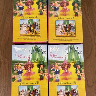 LOT 8A: 2006 Mattel Barbie Collector Pink Label Wizard of Oz Munchkin Set, Kelly & Tommy as Munchkins NRFB & Warner Brothers...