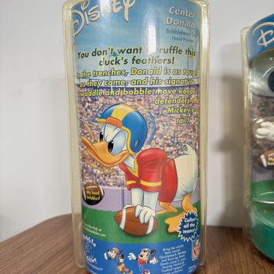 LOT 10A: Bobble Dobbles Disney NFL Eagles Football Bobbleheads - Mickey, Donald & Goofy