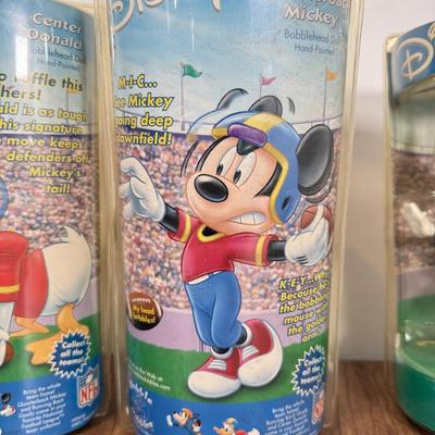 LOT 10A: Bobble Dobbles Disney NFL Eagles Football Bobbleheads - Mickey, Donald & Goofy