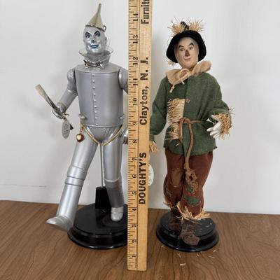 LOT 15A: Mattel Timeless Treasures Wizard of Oz 14" Porcelain Dolls - Tin Man & Scarecrow
