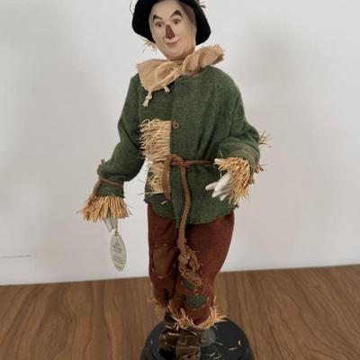 LOT 15A: Mattel Timeless Treasures Wizard of Oz 14" Porcelain Dolls - Tin Man & Scarecrow