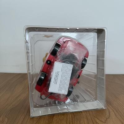 LOT 17A: Disney Mickey Mouse Racecar LED Alarm Clock, Minnie Coin Bank, Bobblehead & Mickey Alarm Clock