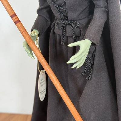 LOT 18A: Mattel Timeless Treasures Wizard of Oz 14" Porcelain Dolls - Wicked Witch of the West, Judy Garland as Dorothy & Winged...