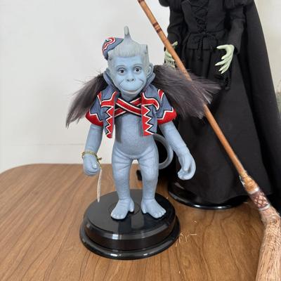 LOT 18A: Mattel Timeless Treasures Wizard of Oz 14" Porcelain Dolls - Wicked Witch of the West, Judy Garland as Dorothy & Winged...