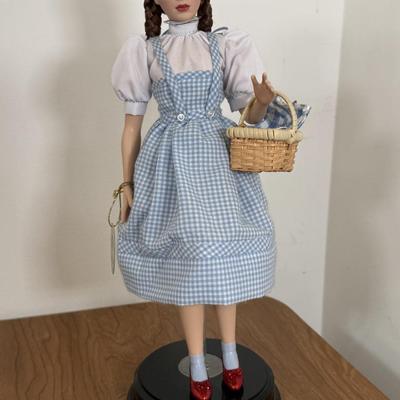 LOT 18A: Mattel Timeless Treasures Wizard of Oz 14" Porcelain Dolls - Wicked Witch of the West, Judy Garland as Dorothy & Winged...