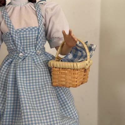 LOT 18A: Mattel Timeless Treasures Wizard of Oz 14" Porcelain Dolls - Wicked Witch of the West, Judy Garland as Dorothy & Winged...