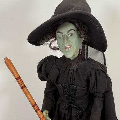 LOT 18A: Mattel Timeless Treasures Wizard of Oz 14" Porcelain Dolls - Wicked Witch of the West, Judy Garland as Dorothy & Winged...