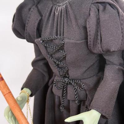 LOT 18A: Mattel Timeless Treasures Wizard of Oz 14" Porcelain Dolls - Wicked Witch of the West, Judy Garland as Dorothy & Winged...